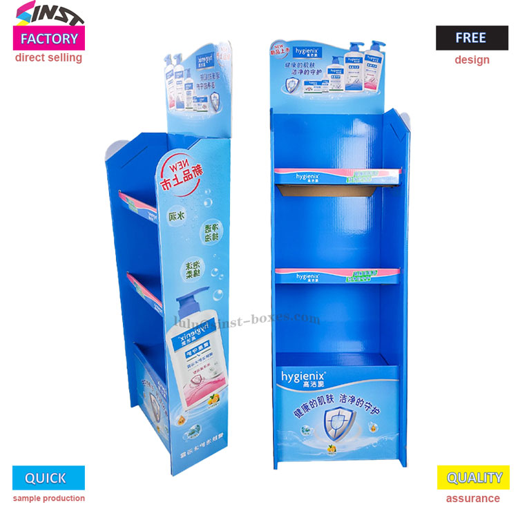 suihkugeelin näyttöteline